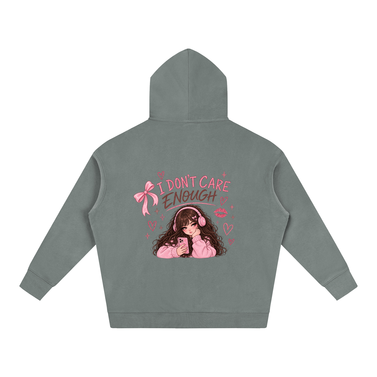 I Don't Care Enough Hoodie — Design 3