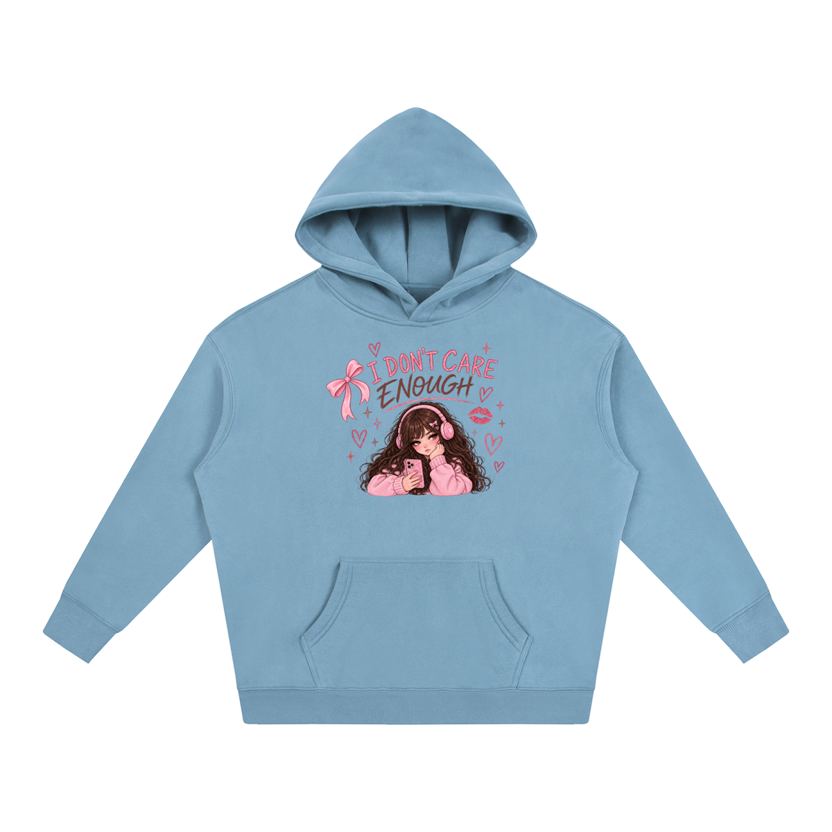 I Don't Care Enough Hoodie — Design 2