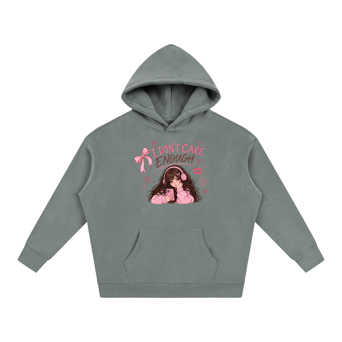 I Don't Care Enough Hoodie — Design 2