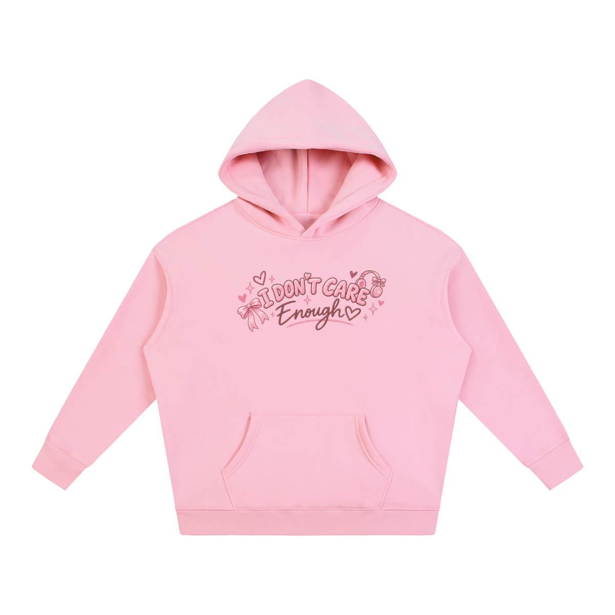 I Don't Care Enough Hoodie — Design 1