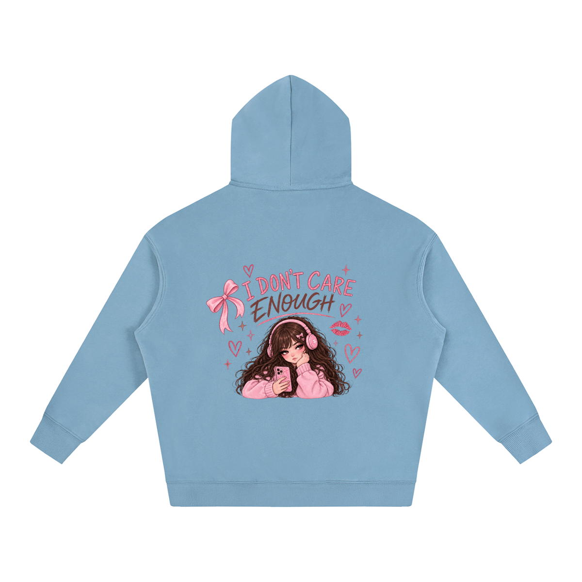 I Don't Care Enough Hoodie — Design 3