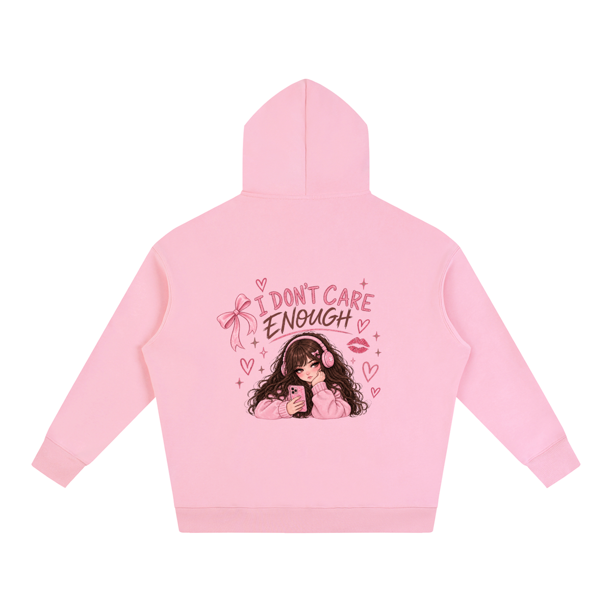 I Don't Care Enough Hoodie — Design 3